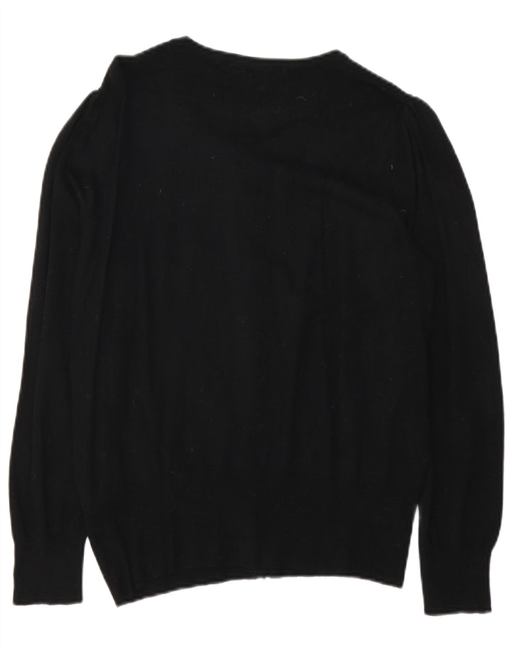 Marks & Spencer Dame Cardigan Sweater UK 12 Medium Black Viscose
