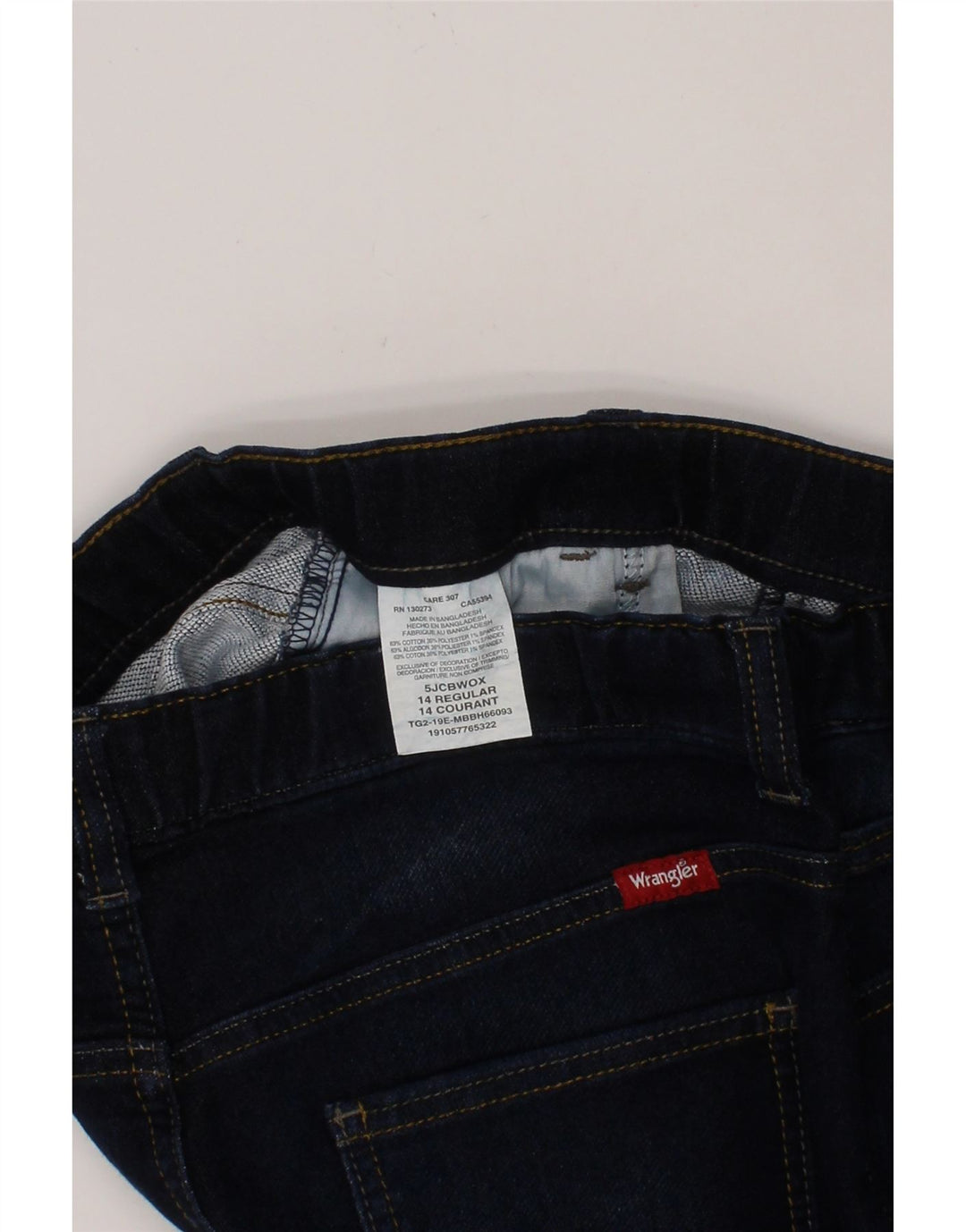 WRANGLER Boys Regular Denim Shorts 13-14 Years W32  Navy Blue Cotton Vintage Wrangler and Second-Hand Wrangler from Messina Hembry 