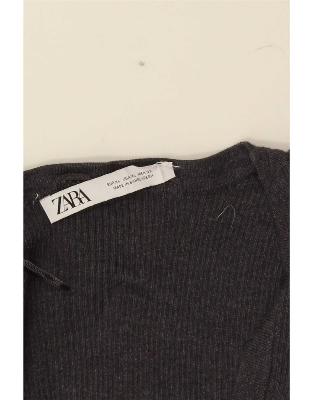 Zara Dame Ærmeløs Crop Top UK 18 XL Grå