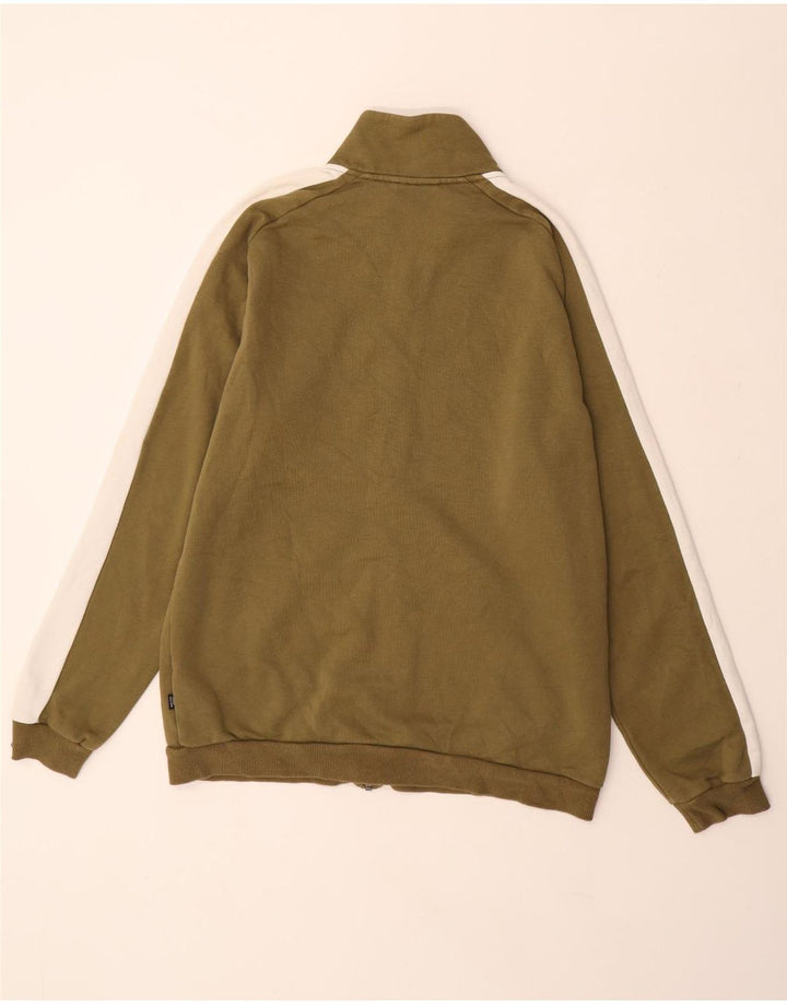 PUMA Træningsdragt til mænd Topjakke Medium Khaki Colourblock Bomuld