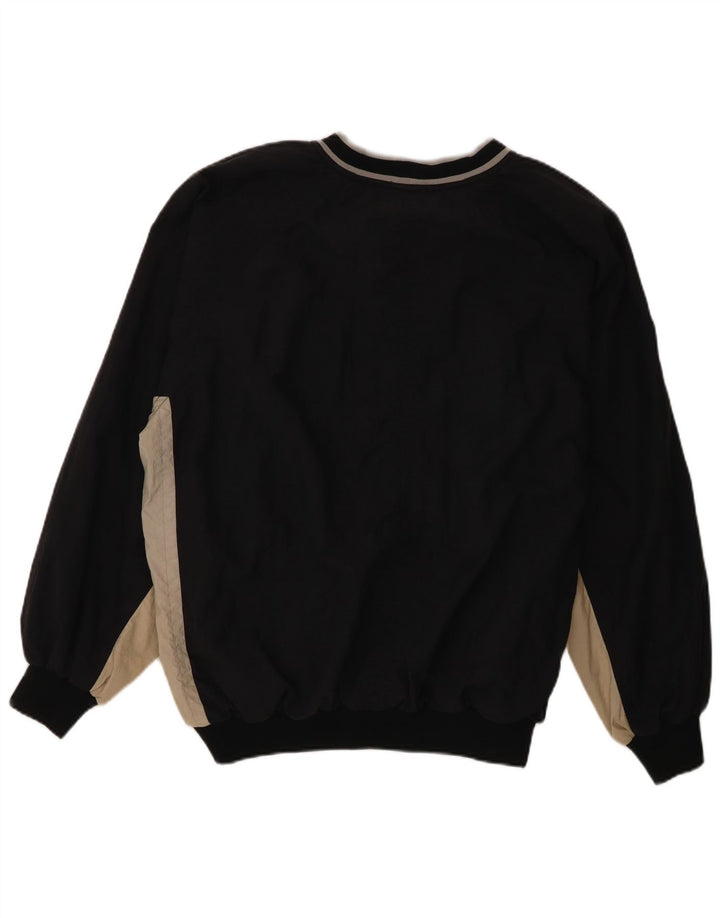 Nike grafisk sweatshirt til mænd, stor sort colourblock polyester