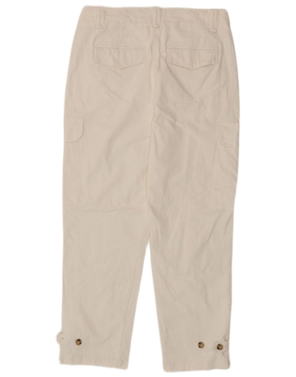 Marks & Spencer koniske Cargo-bukser til kvinder UK 14 Large W34 L28 White