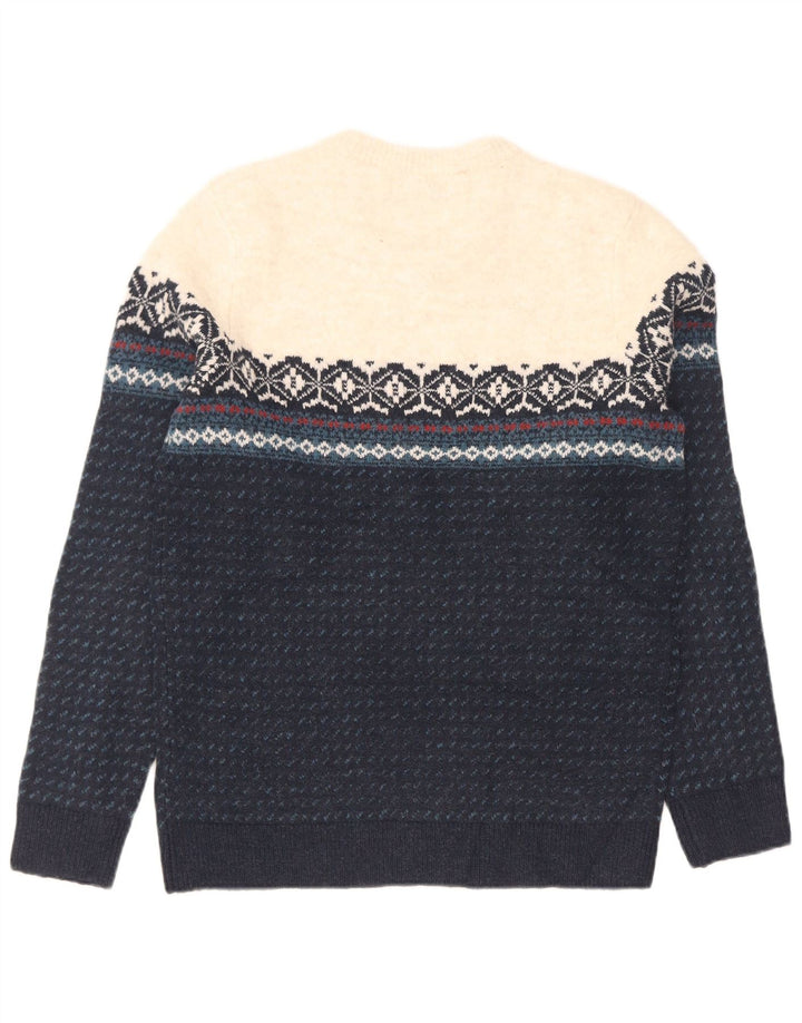 Marks & Spencer Herre sweater med rund hals, lille marineblå farveblok