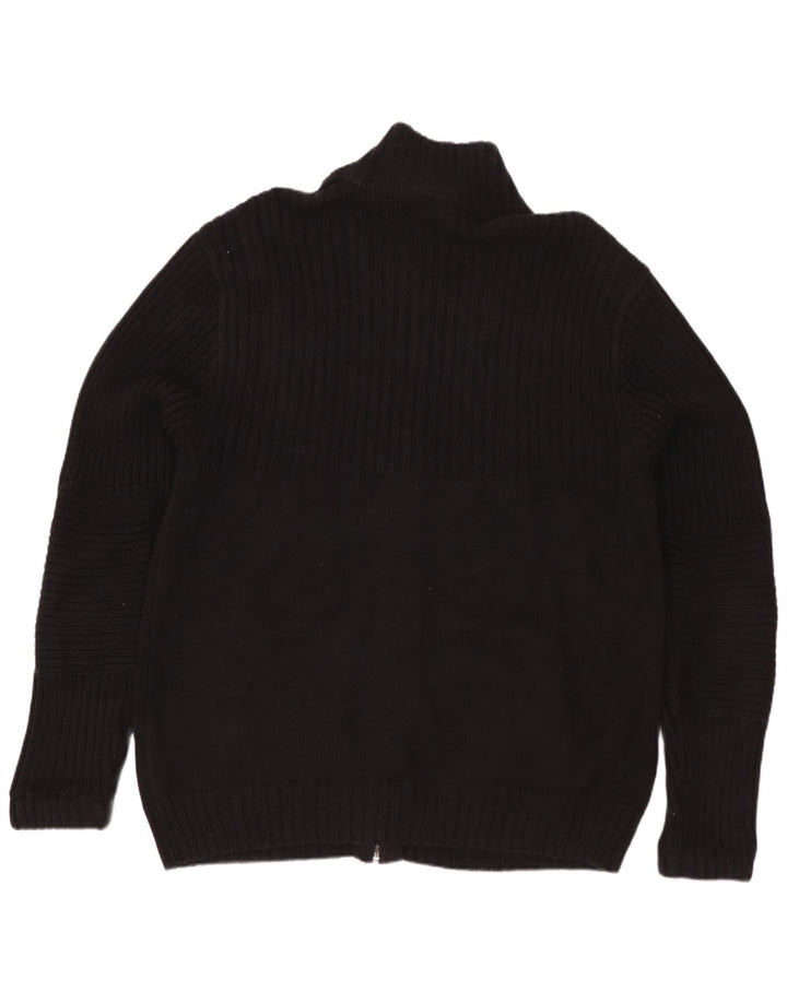 Calvin Klein Jeans Herre Cardigan Sweater Medium Sort Bomuld