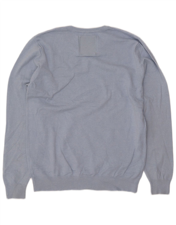 JACK & JONES Herre V-hals sweater Stor Blå Akryl