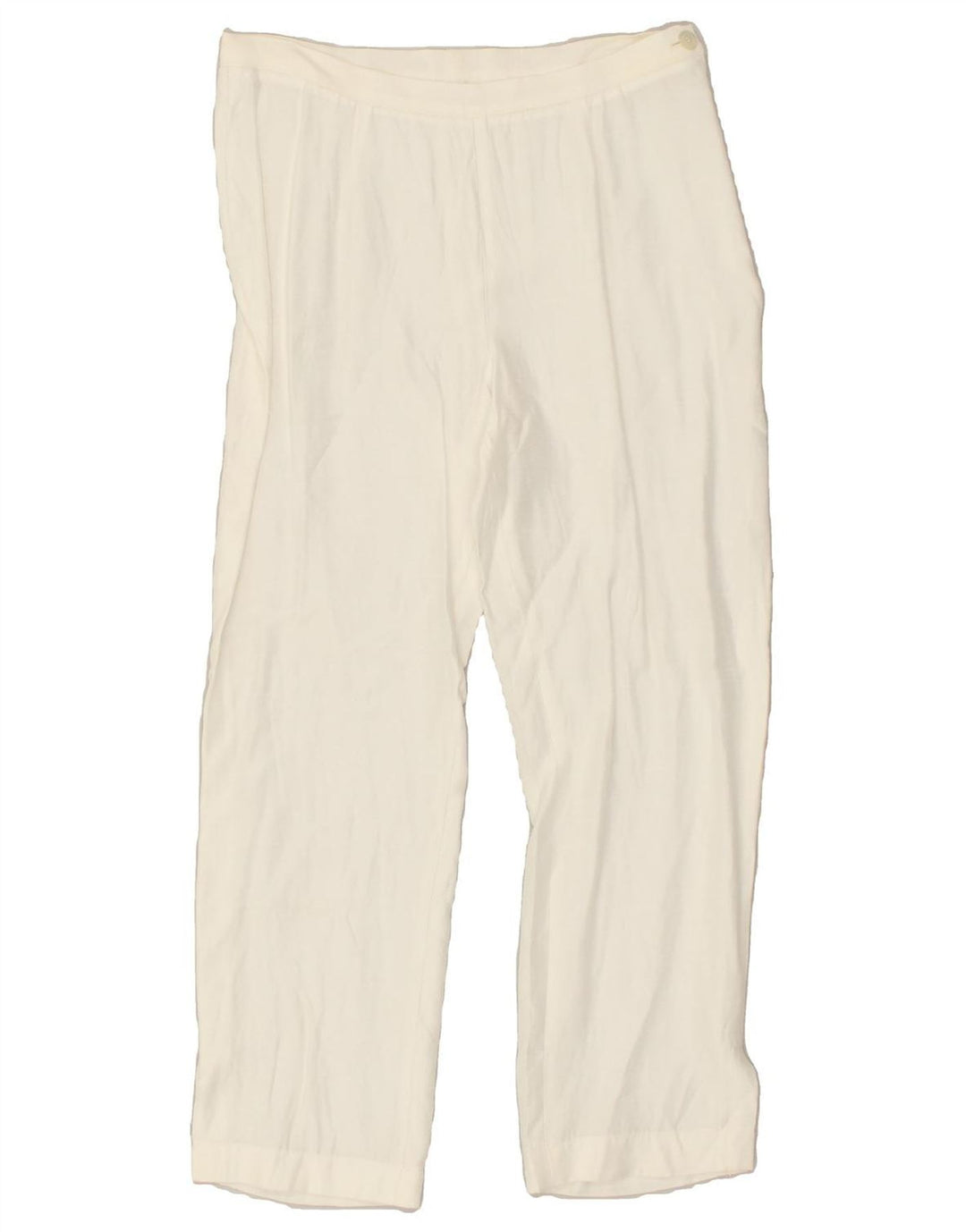 VINTAGE Womens Straight Suit Trousers EU 36 Small W28 L25 White | Vintage Vintage | Thrift | Second-Hand Vintage | Used Clothing | Messina Hembry 