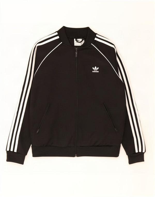 Adidas træningsdragt topjakke til kvinder UK 12 Medium Sort Polyester