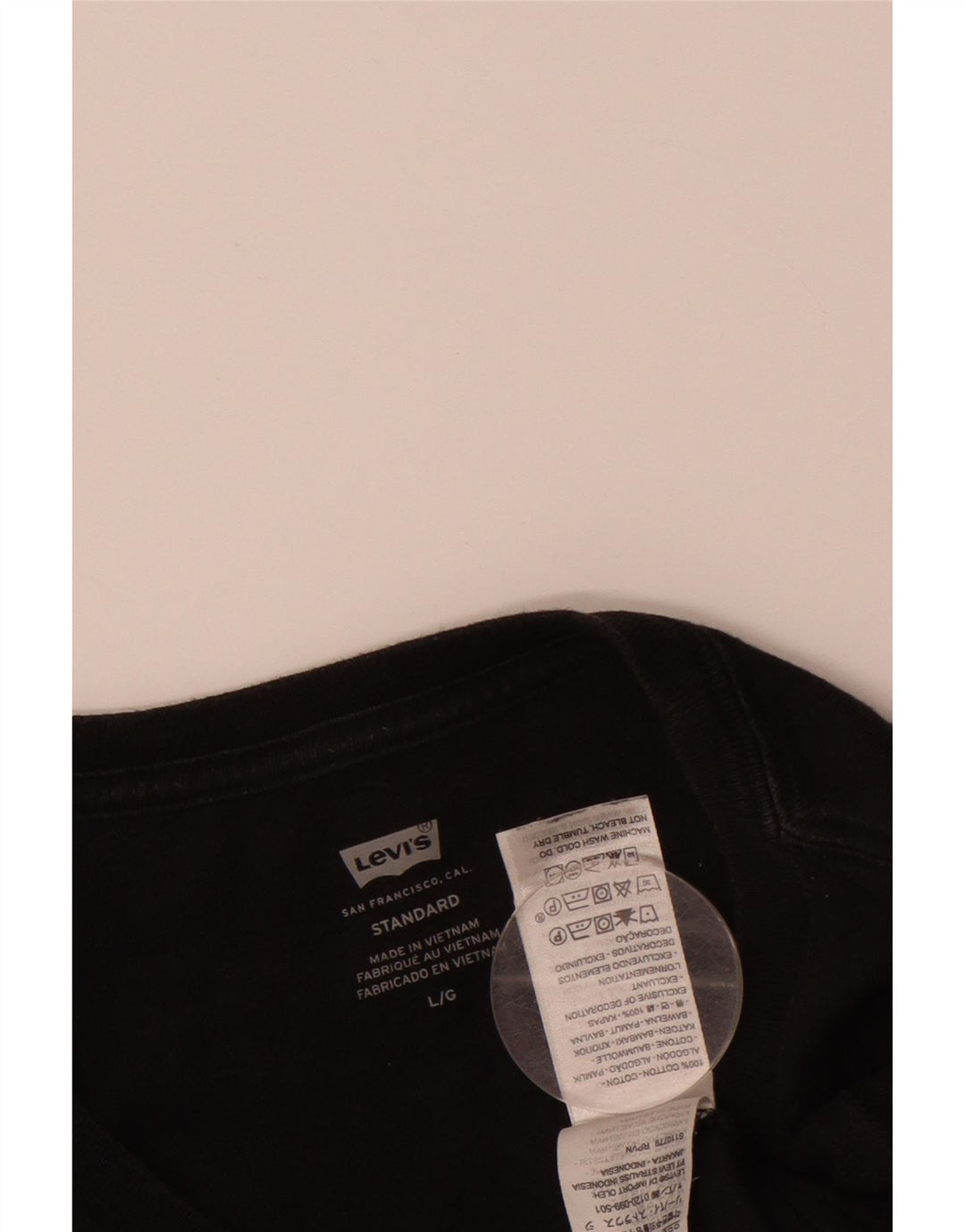 LEVI'S Mens Standard T-Shirt Top Large Black Cotton