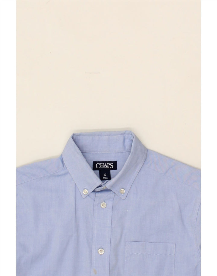 CHAPS Boys Shirt 11-12 Years Blue Cotton Vintage Chaps and Second-Hand Chaps from Messina Hembry 
