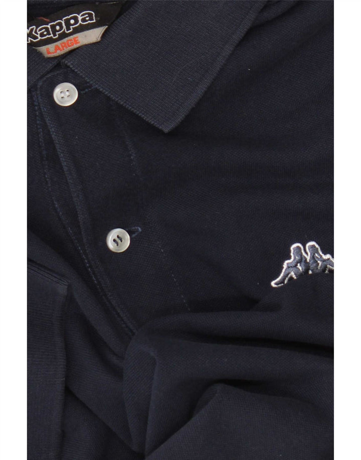 Kappa Herre Polo Shirt Large Navy Blue