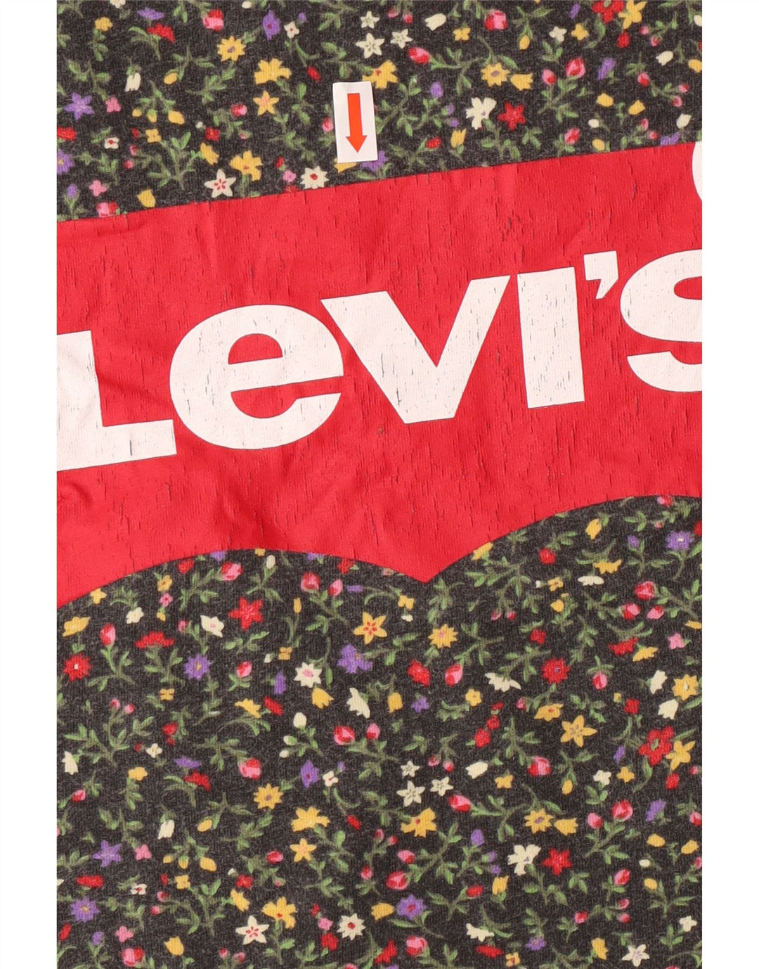 LEVI'S Womens Crop Graphic T-Shirt Top UK 14 Medium Multicoloured Floral