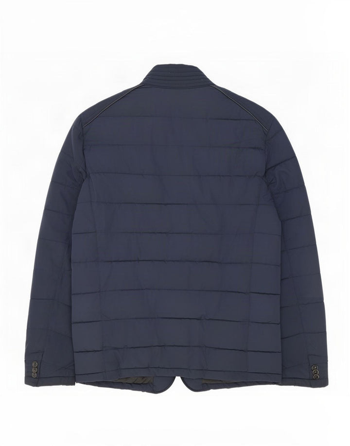 Zara Polstret Herrejakke UK 38 Medium Navy Blue Polyester