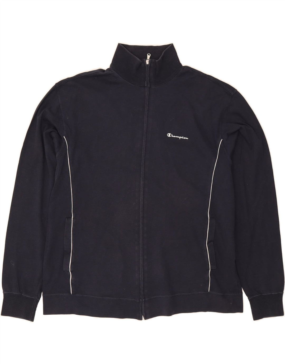 CHAMPION Mens Tracksuit Top Jacket 2XL Navy Blue Cotton Vintage Champion and Second-Hand Champion from Messina Hembry 
