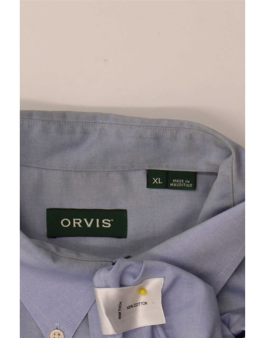 Orvis Herreskjorte XL Blå Bomuld