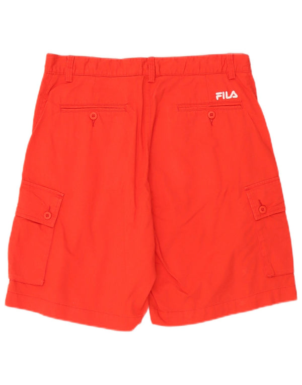 Fila Herre Ferrari Cargo Shorts IT 50 Large W32 Rød Bomuld