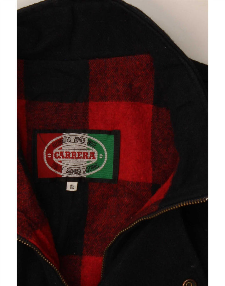 Carrera Herre Bomber Jacket UK 40 Large Navy Blue Wool
