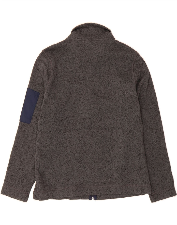 NAUTICA Womens Tracksuit Top Jacket UK 16 Large Grey Flecked Polyester Vintage Nautica and Second-Hand Nautica from Messina Hembry 