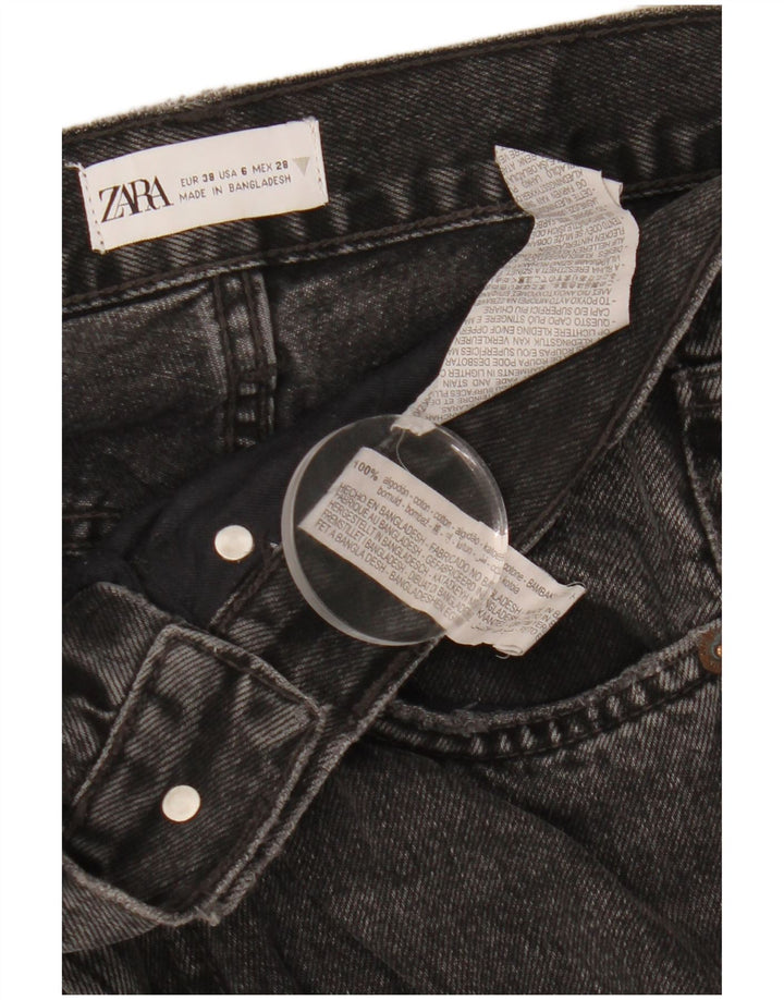 Zara Dame Straight Jeans EU 38 Small W28 L31 Sort Bomuld
