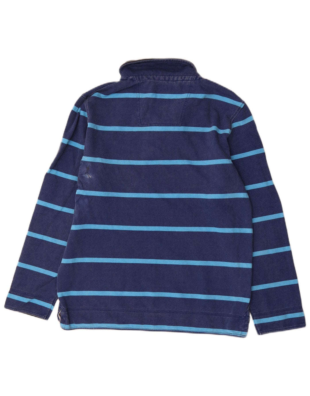 Besætningstøj Herre Zip Neck Sweatshirt Jumper Medium Navyblå stribet