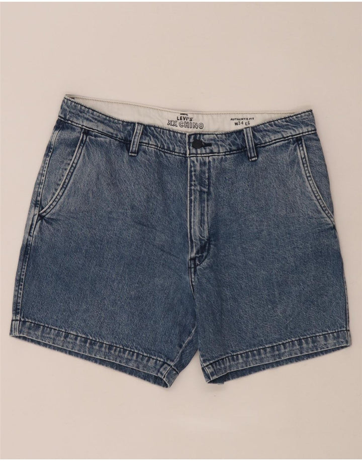 Levi's Dame Denim Chino Shorts W34 Stor Blå Bomuld