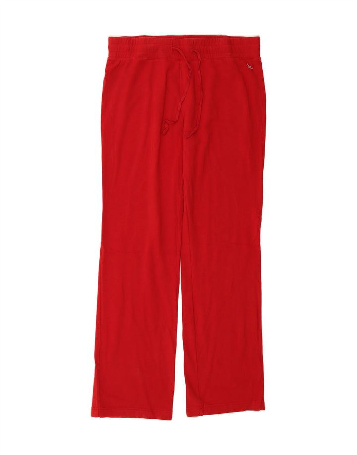 EDDIE BAUER Womens Tracksuit Trousers UK 16 Large  Red Cotton Vintage Eddie Bauer and Second-Hand Eddie Bauer from Messina Hembry 