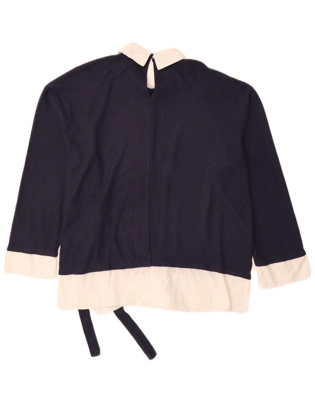 Marks & Spencer Dame Polo Neck Jumper Sweater UK 12 Medium Navy Blue