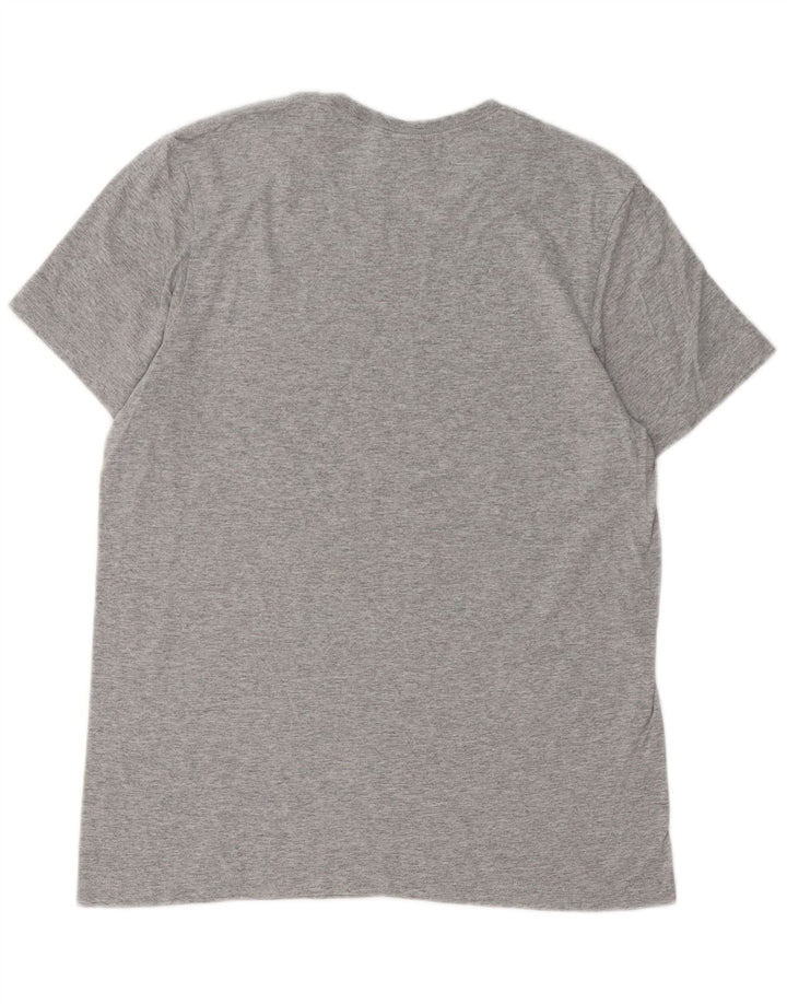 ADIDAS Grafisk T-shirt til mænd mellem grå bomuld