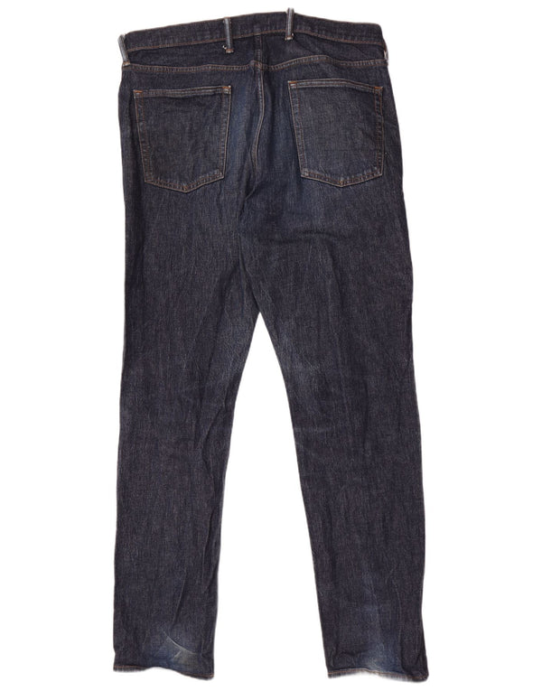 Gap Herre Slim Fit Straight Jeans W36 L34 Marineblå Bomuld