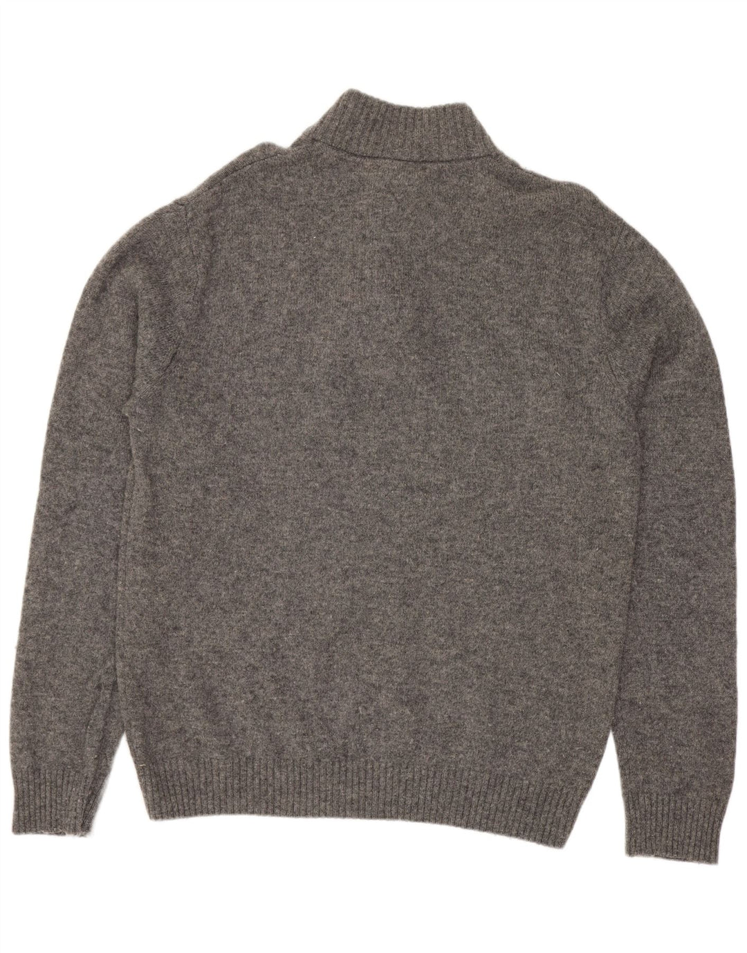 Besætningstøj Herre Button Neck Jumper Sweater XL Grå Uld