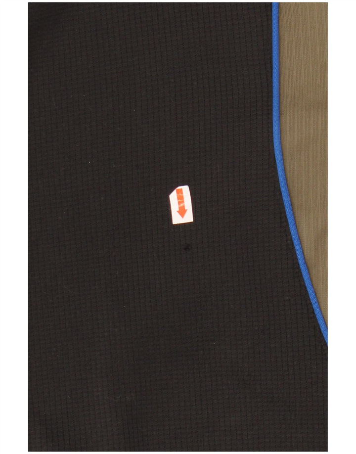 ADIDAS New Zealand Polo Shirt til mænd UK 44/46 Large Black Colourblock