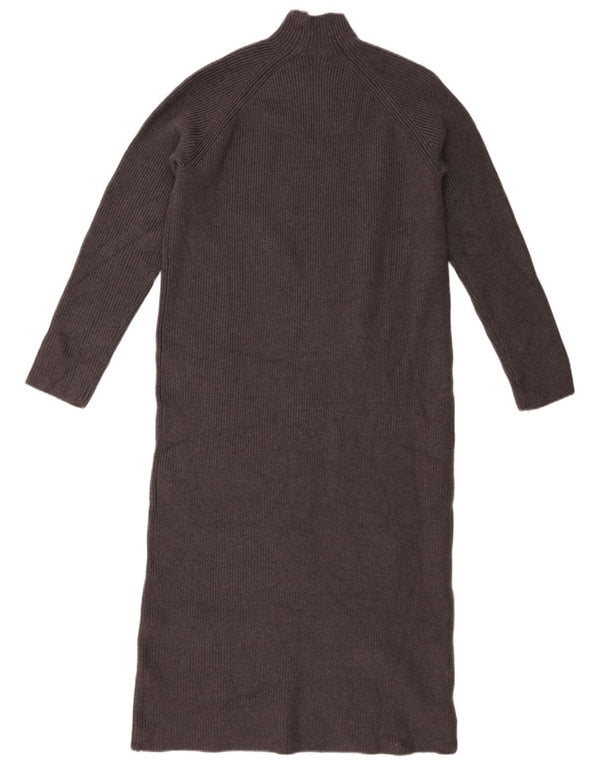 Zara Womens Jumper Dress UK 10 Small Grey Viscose