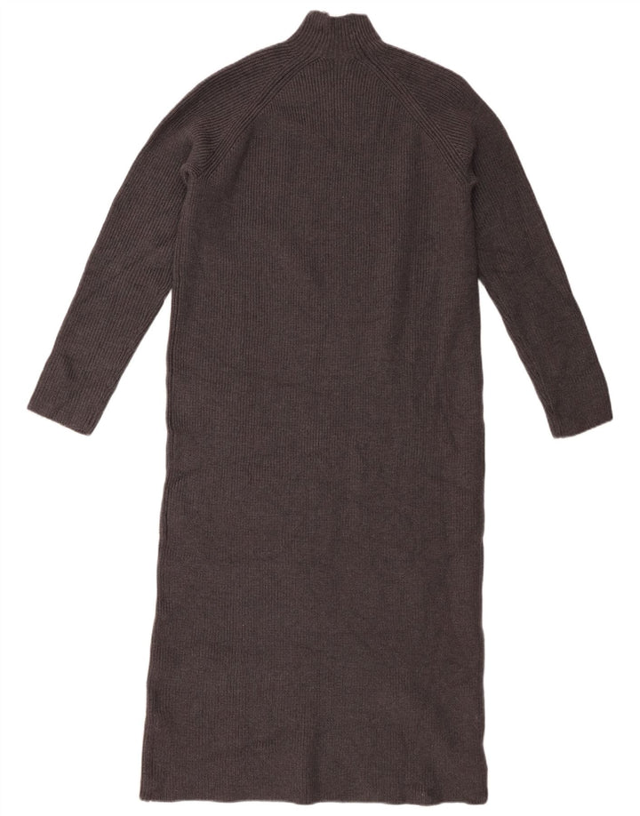Zara Dame Jumper Dress UK 10 Small Grey Viscose