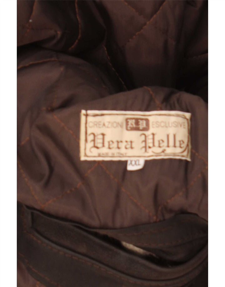 Vintage herre læderjakke UK 44 2XL Brun