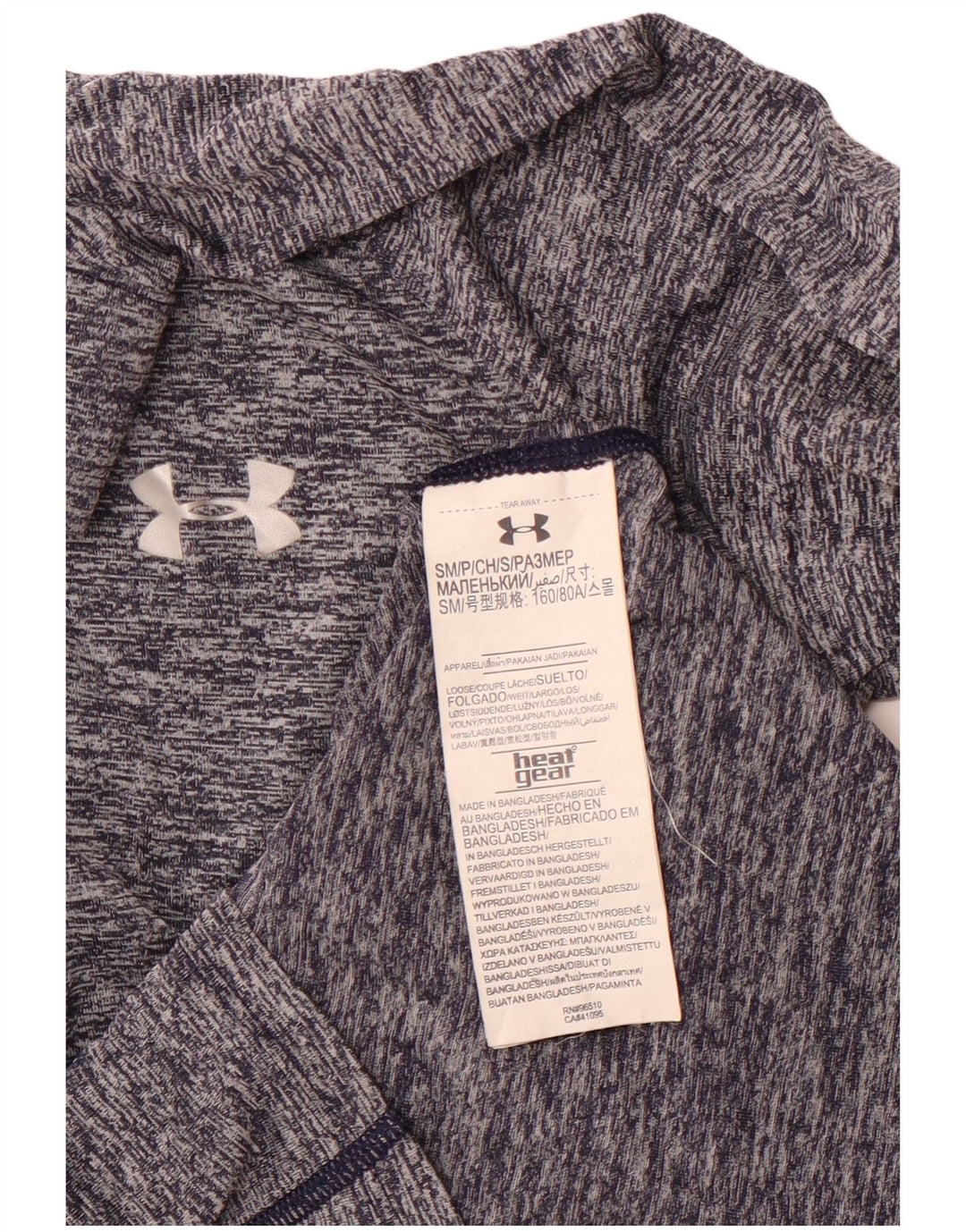 UNDER ARMOUR Dame Heat Gear Pullover Træningsdragt Top UK 10 Small Navy Blue