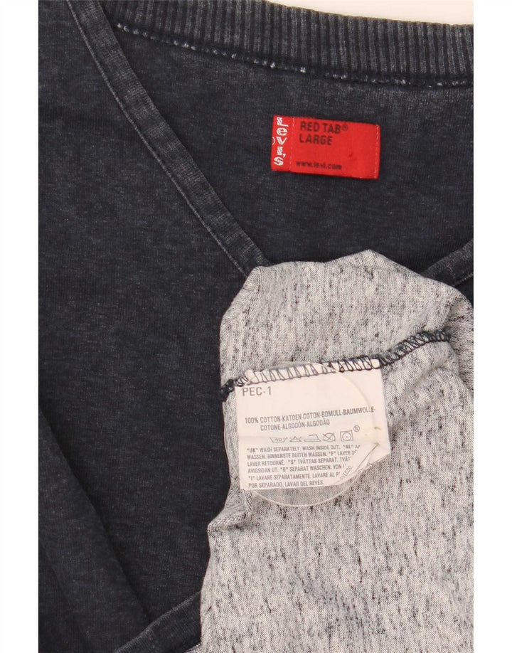 Levi's Herre Top Langærmet Stor Marineblå Bomuld