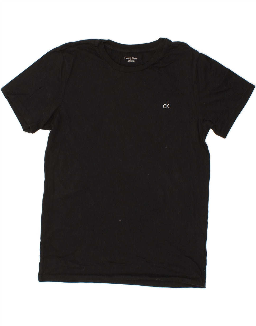 CALVIN KLEIN Boys T-Shirt Top 14-15 Years Black Vintage Calvin Klein and Second-Hand Calvin Klein from Messina Hembry 