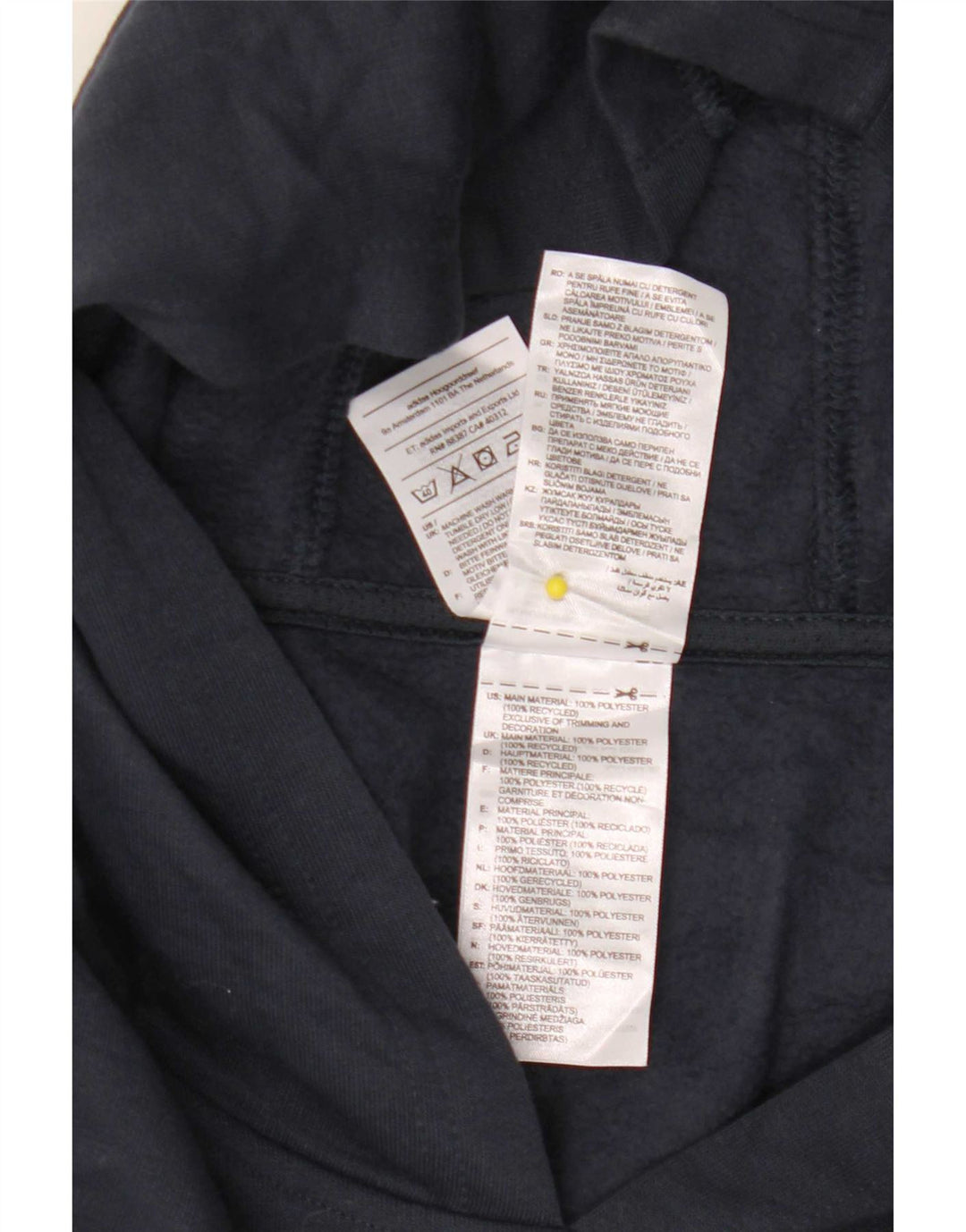Adidas hættetrøje til mænd XL marineblå polyester