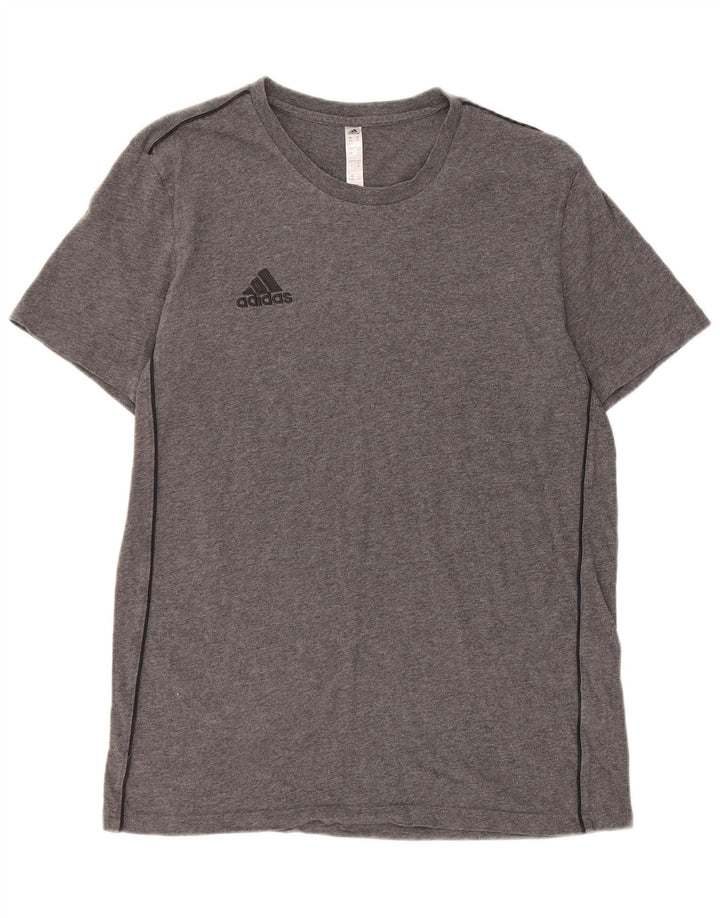 Adidas T-shirt top mellem grå bomuld til mænd