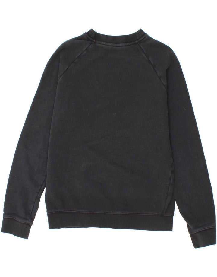 ADIDAS Womens Graphic Sweatshirt Jumper UK 12 Medium Black Cotton Vintage Adidas and Second-Hand Adidas from Messina Hembry 