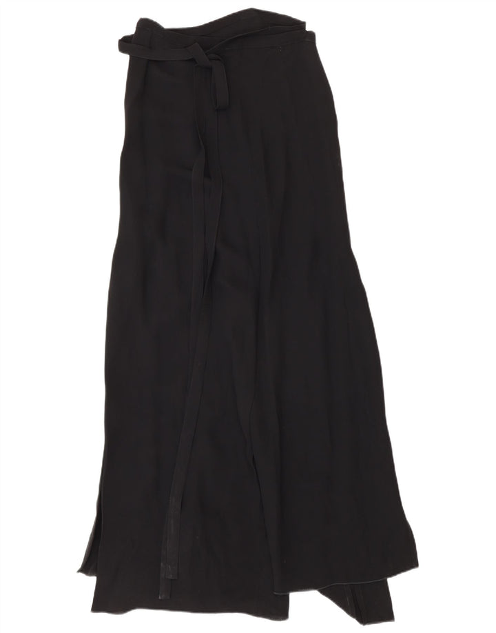 Gianfranco Ferre Dame Maxi Wrap Nederdel IT 42 Medium W28 Sort Viscose