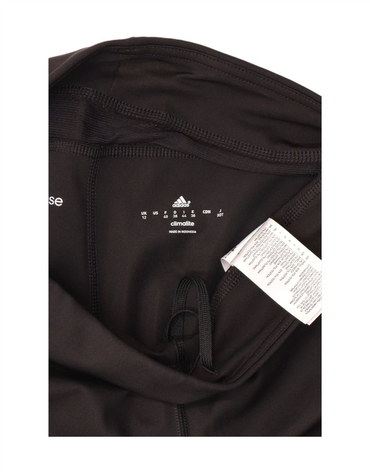 ADIDAS Dame Climalite Capri Leggings UK 12 Medium Sort Polyester