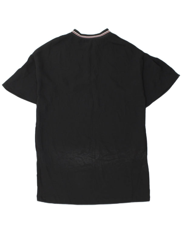 Zara Dame Zip Neck Shift Dress UK 14 Medium Black Polyester