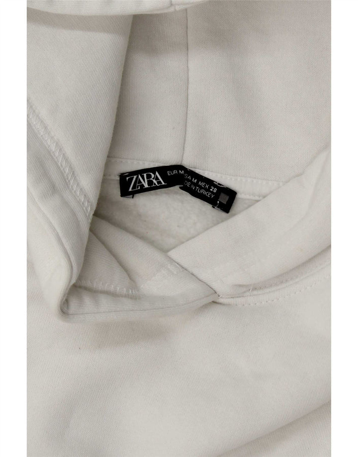 Zara Dame Oversized Hoodie Jumper UK 14 Medium White