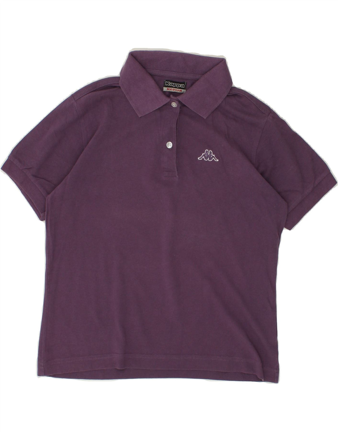 KAPPA Womens Polo Shirt UK 14 Medium Purple Cotton Vintage Kappa and Second-Hand Kappa from Messina Hembry 