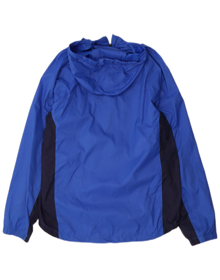 Nike Regnjakke med hætte til mænd UK 38 Medium Blue Colourblock Nylon
