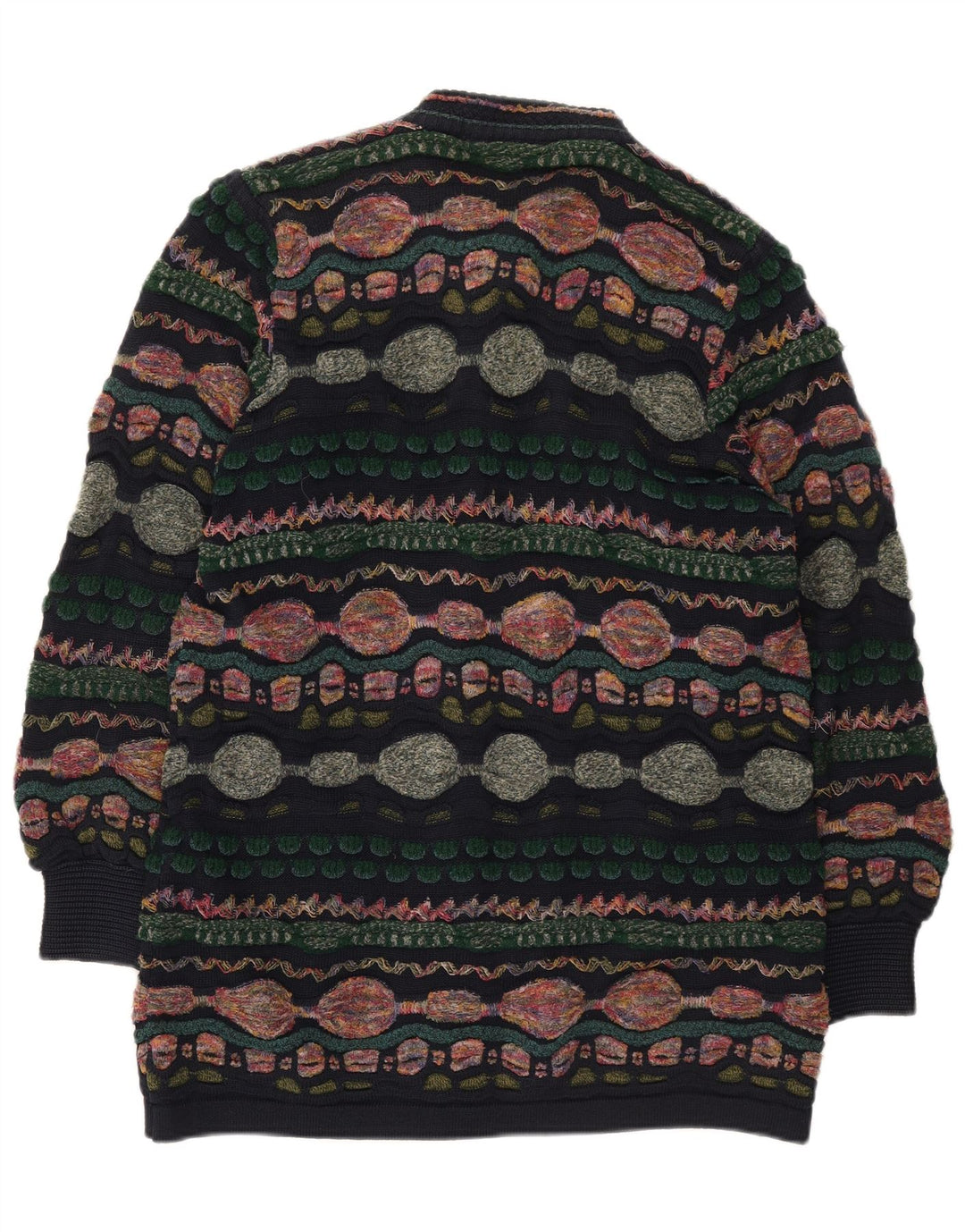 Oskar Haug Dame Cardigan Sweater UK 14 Medium Multicolored Geometric