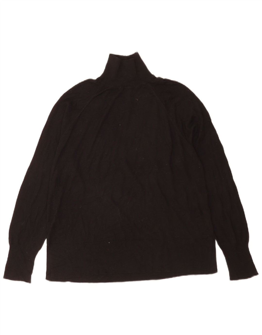 Zara Dame Oversized Turtle Neck Jumper Sweater UK 10 Small Black