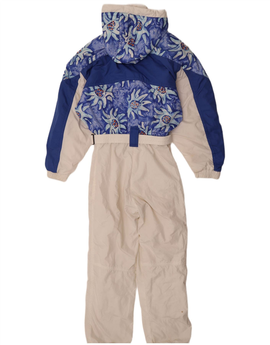 Ellesse Dame Hætte Oversized Ski Jumpsuit IT 40 Small White Floral