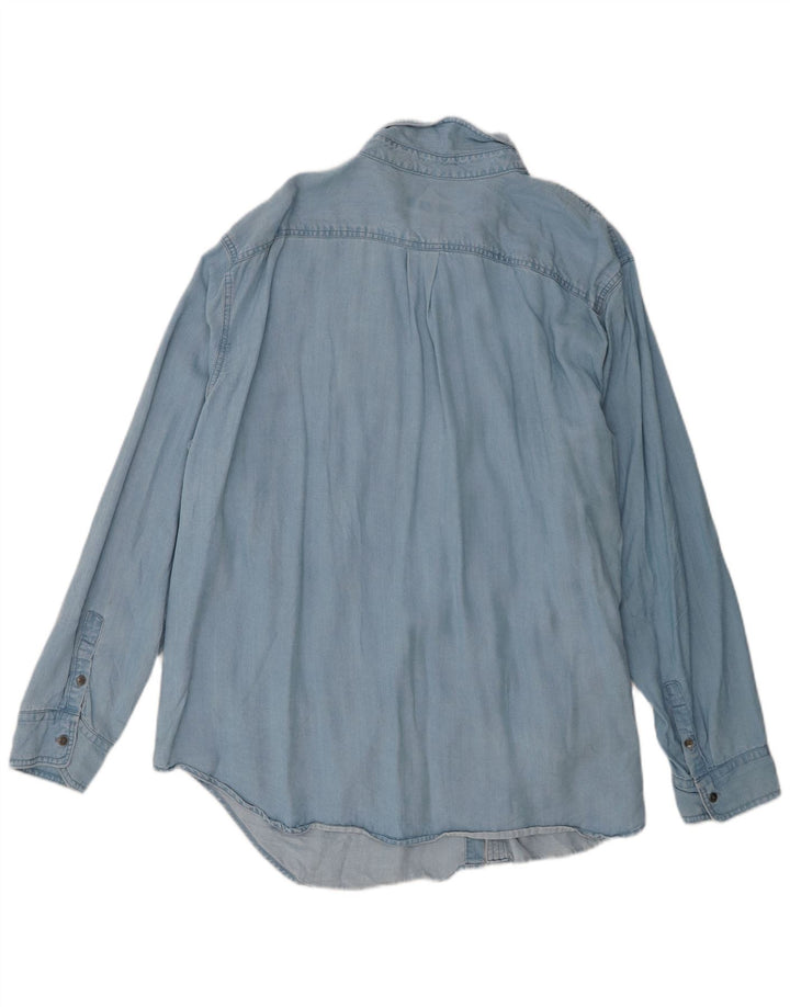 Chaps Dame Denim Shirt UK 20 2XL Blå Lyocell