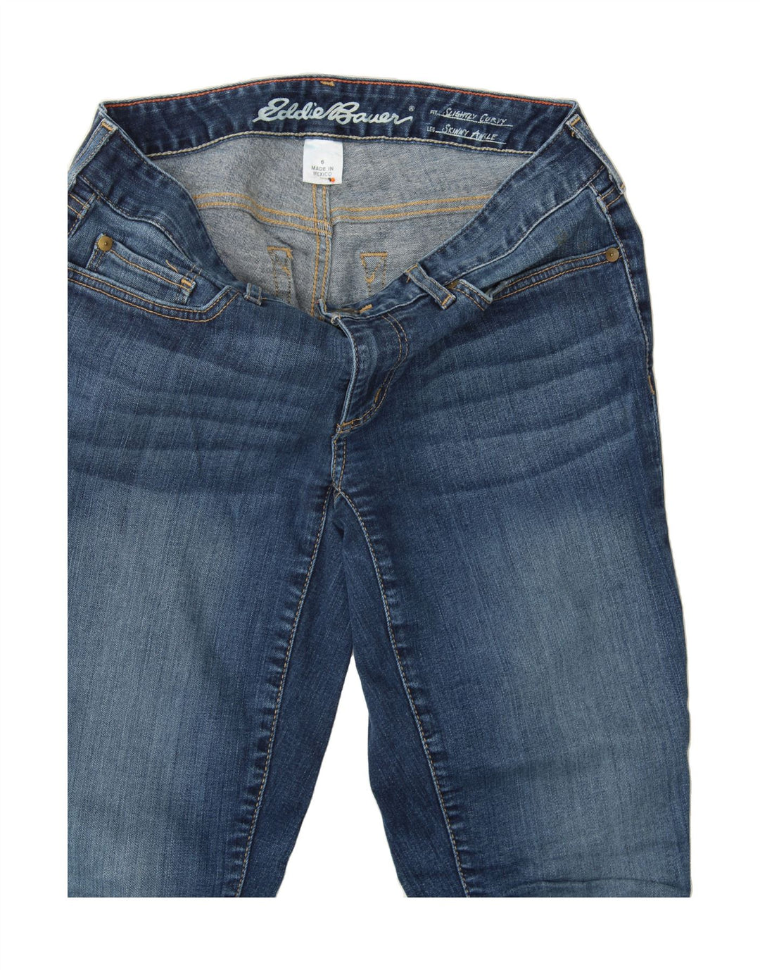 EDDIE BAUER Womens Slightly Curvy Skinny Jeans US 6 Medium W30 L28 Blue Vintage Eddie Bauer and Second-Hand Eddie Bauer from Messina Hembry 
